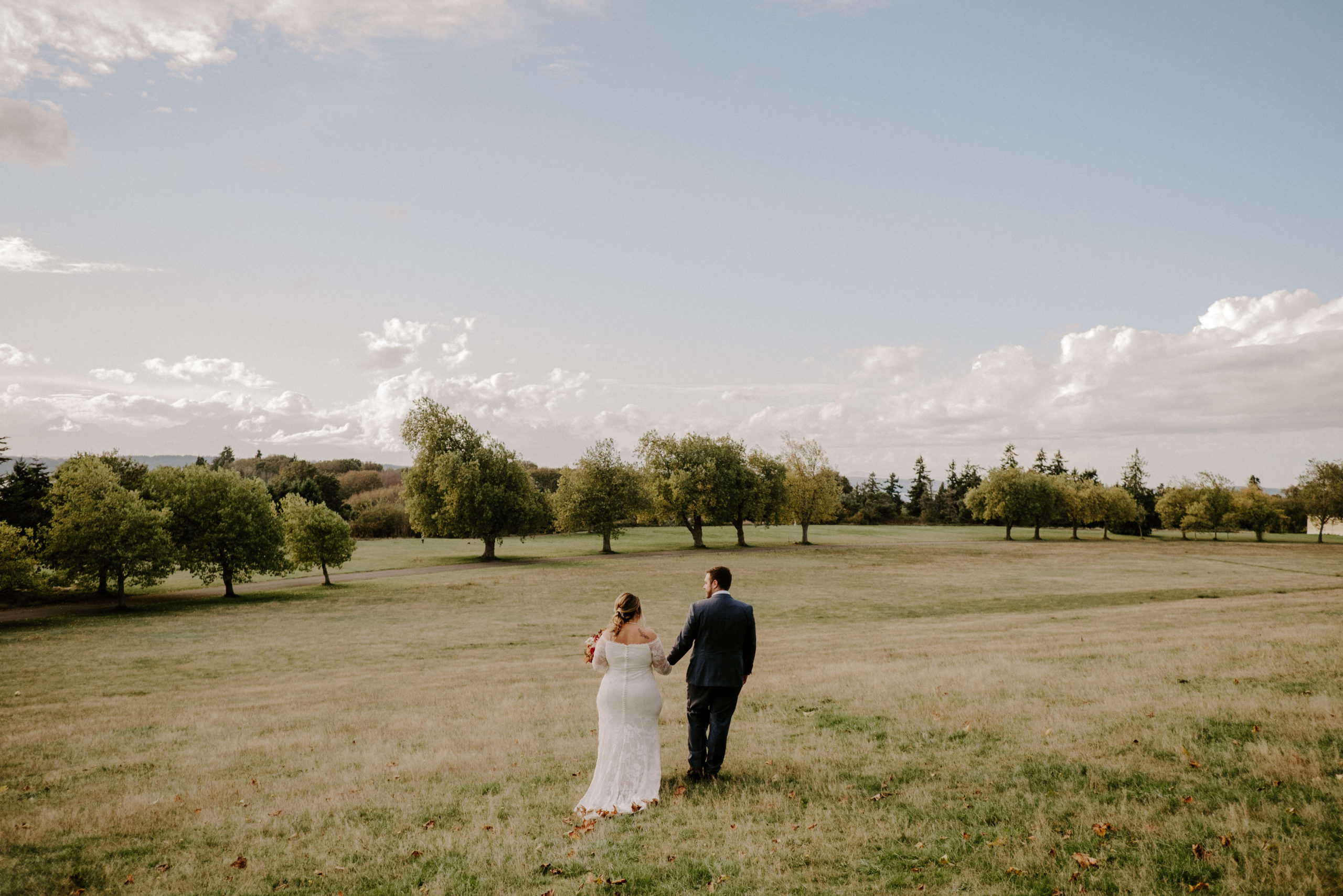 Sarah and Adam at their discovery park elopement by sarah anne photo