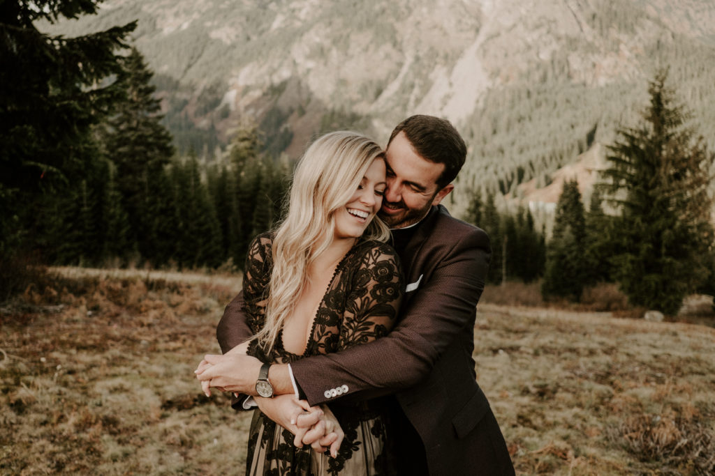 Snoqualmie Pass Engagement Photo by Sarah Anne Photo