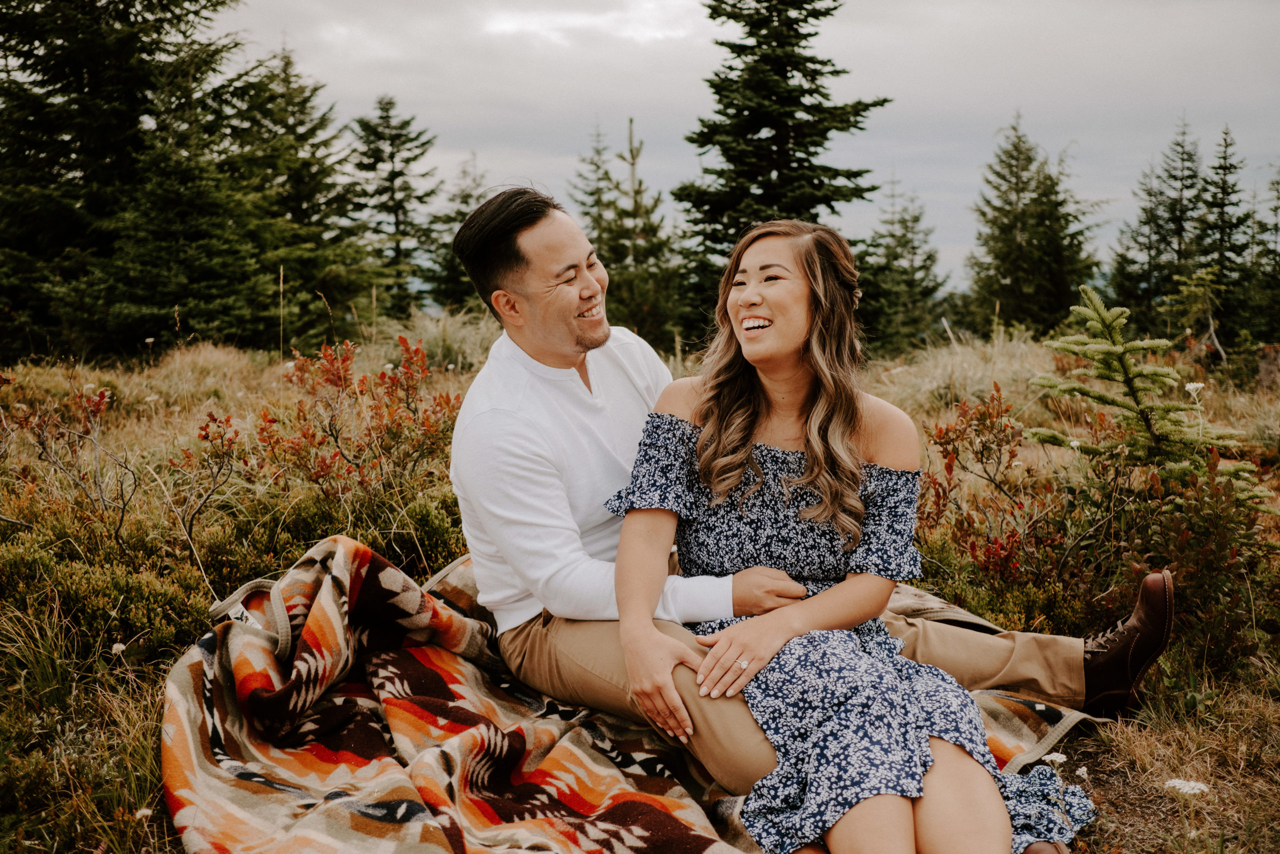 Jessica and Marvin at their Mountain Top Lookout Engagement Session